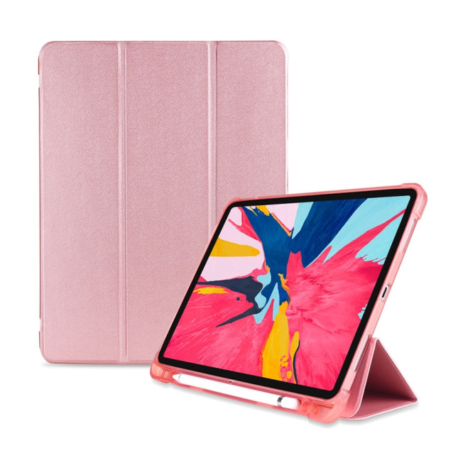 Dreifach faltbare, stoßfeste TPU-Schutzhülle für iPad Pro 11 Zoll (2018) / (2020), mit Halterung und Stiftschlitz, iPad Pro 11 Zoll (2018) / (2020)