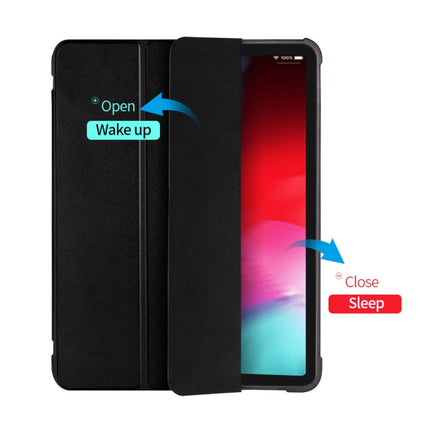 Dreifach faltbare, stoßfeste TPU-Schutzhülle für iPad Pro 11 Zoll (2018) / (2020), mit Halterung und Stiftschlitz, iPad Pro 11 Zoll (2018) / (2020)