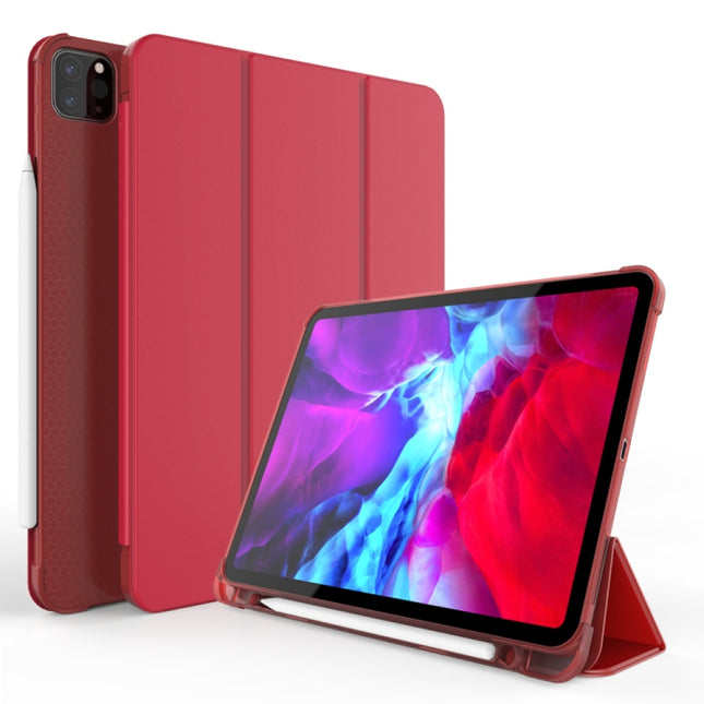 Funda protectora de TPU a prueba de golpes con tres pliegues para iPad Pro de 11 pulgadas (2018) / (2020), con soporte y ranura para lápiz, iPad Pro de 11 pulgadas (2018) / (2020)