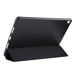 PU Plastic Bottom Case Foldable Deformation Left and Right Flip Leather Case with Three Fold Bracket & Smart Sleep for iPad Air3 2019