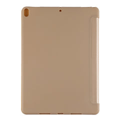 PU Plastic Bottom Case Foldable Deformation Left and Right Flip Leather Case with Three Fold Bracket & Smart Sleep for iPad Air3 2019