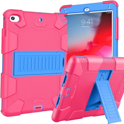 Stoßfeste zweifarbige Silikonschutzhülle für iPad Mini 2019 &amp; 4, mit Halterung (Rosenrot+Blau), IPRO0183A, IPRO0183B, IPRO0183C, IPRO0183D, IPRO0183E, IPRO0183F, IPRO0183G, IPRO0183H, IPRO0183I, IPRO0183J, IPRO0183K