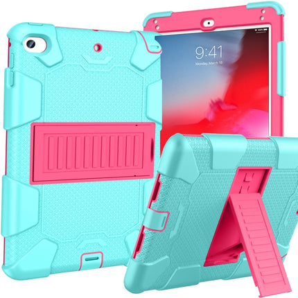 Stoßfeste zweifarbige Silikonschutzhülle für iPad Mini 2019 &amp; 4, mit Halterung (Rosenrot+Blau), IPRO0183A, IPRO0183B, IPRO0183C, IPRO0183D, IPRO0183E, IPRO0183F, IPRO0183G, IPRO0183H, IPRO0183I, IPRO0183J, IPRO0183K