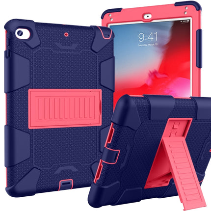 Stoßfeste zweifarbige Silikonschutzhülle für iPad Mini 2019 &amp; 4, mit Halterung (Rosenrot+Blau), IPRO0183A, IPRO0183B, IPRO0183C, IPRO0183D, IPRO0183E, IPRO0183F, IPRO0183G, IPRO0183H, IPRO0183I, IPRO0183J, IPRO0183K
