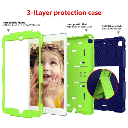 Shockproof Two-color Silicone Protection Shell for iPad Mini 2019 & 4, with Holder (Rose Red+Blue), IPRO0183A, IPRO0183B, IPRO0183C, IPRO0183D, IPRO0183E, IPRO0183F, IPRO0183G, IPRO0183H, IPRO0183I, IPRO0183J, IPRO0183K