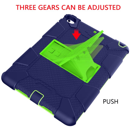 Shockproof Two-color Silicone Protection Shell for iPad Mini 2019 & 4, with Holder (Rose Red+Blue), IPRO0183A, IPRO0183B, IPRO0183C, IPRO0183D, IPRO0183E, IPRO0183F, IPRO0183G, IPRO0183H, IPRO0183I, IPRO0183J, IPRO0183K