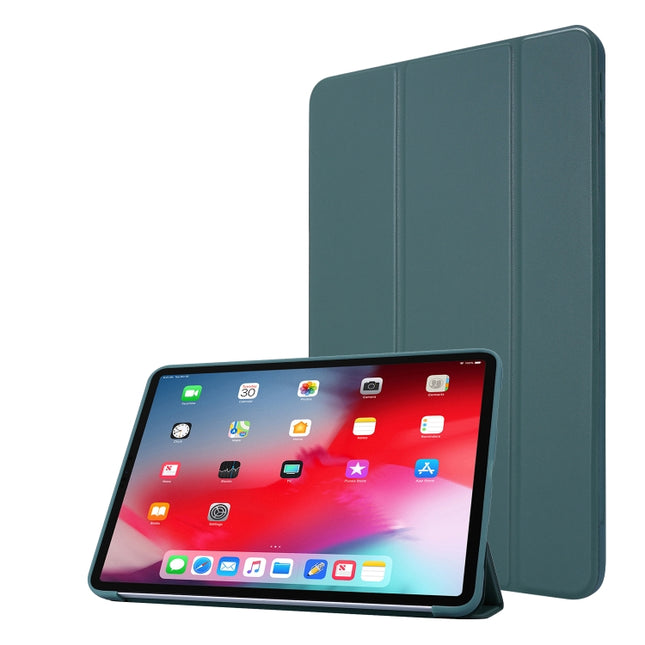 Funda para tableta de cuero sintético y policarbonato con tres pliegues para iPad Pro 11 (2020)