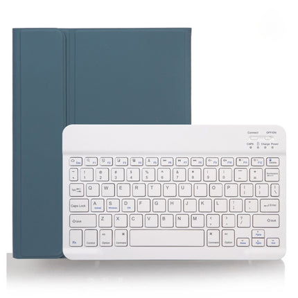 X-11B Skin Plain Texture Detachable Bluetooth Keyboard Tablet Case for iPad Pro 11 inch 2020 / 2018, with Pen Slot, White Keyboard