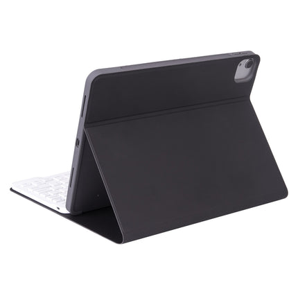 X-11BS Skin Plain Texture Detachable Bluetooth Keyboard Tablet Case for iPad Pro 11 inch 2020 / 2018, with Pen Slot & Backlight, White Keyboard