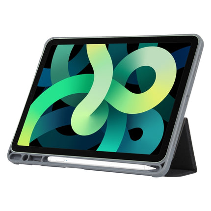Mutural YASHI-Serie TPU + PU-Stoffmuster Textur Horizontal Flip Ledertasche mit dreifach klappbarem Halter &amp; Stiftschlitz &amp; Wake-up/Sleep-Funktion für iPad Air 2022 / 2020 10.9, für iPad Air 2022 / 2020 10.9