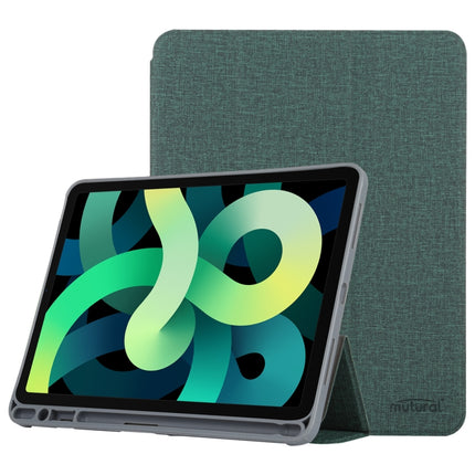 Mutural YASHI-Serie TPU + PU-Stoffmuster Textur Horizontal Flip Ledertasche mit dreifach klappbarem Halter &amp; Stiftschlitz &amp; Wake-up/Sleep-Funktion für iPad Air 2022 / 2020 10.9, für iPad Air 2022 / 2020 10.9