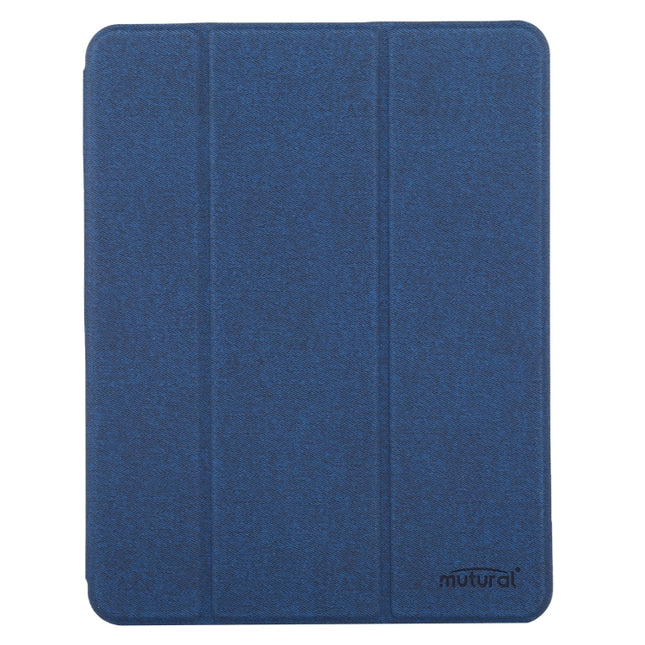 Mutural YASHI Series TPU + PU Cloth Pattern Texture Horizontal Flip Leather Case with Three-folding Holder & Pen Slot & Wake-up / Sleep Function For iPad Air 2022 / 2020 10.9, For iPad Air 2022 / 2020 10.9