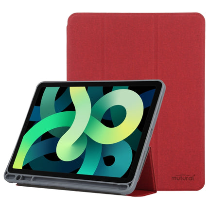 Mutural YASHI-Serie TPU + PU-Stoffmuster Textur Horizontal Flip Ledertasche mit dreifach klappbarem Halter &amp; Stiftschlitz &amp; Wake-up/Sleep-Funktion für iPad Air 2022 / 2020 10.9, für iPad Air 2022 / 2020 10.9
