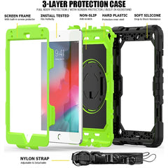 Shockproof Black Silica Gel + Colorful PC Protective Case for iPad Mini 2019 / Mini 4, with Holder & Shoulder Strap & Hand Strap & Pen Slot, iPad Mini 2019 / Mini 4