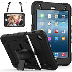 Shockproof Colorful Silica Gel + PC Protective Case for iPad Mini 2019 / Mini 4, with Holder & Shoulder Strap & Hand Strap & Pen Slot, For iPad Mini 2019 / Mini 4