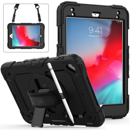 Stoßfeste, farbenfrohe Schutzhülle aus Kieselgel und PC für iPad Mini 2019/Mini 4, mit Halterung &amp; Schultergurt &amp; Handschlaufe &amp; Stiftschlitz, für iPad Mini 2019/Mini 4