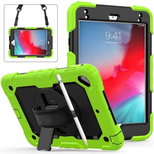 Funda protectora de gel de sílice y PC a prueba de golpes para iPad Mini 2019/Mini 4, con soporte, correa para el hombro, correa para la mano y ranura para bolígrafo, para iPad Mini 2019/Mini 4