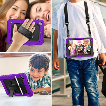 Stoßfeste, farbenfrohe Schutzhülle aus Kieselgel und PC für iPad Mini 2019/Mini 4, mit Halterung &amp; Schultergurt &amp; Handschlaufe &amp; Stiftschlitz, für iPad Mini 2019/Mini 4