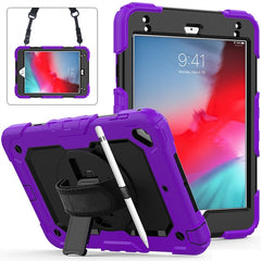 Shockproof Colorful Silica Gel + PC Protective Case for iPad Mini 2019 / Mini 4, with Holder & Shoulder Strap & Hand Strap & Pen Slot, For iPad Mini 2019 / Mini 4