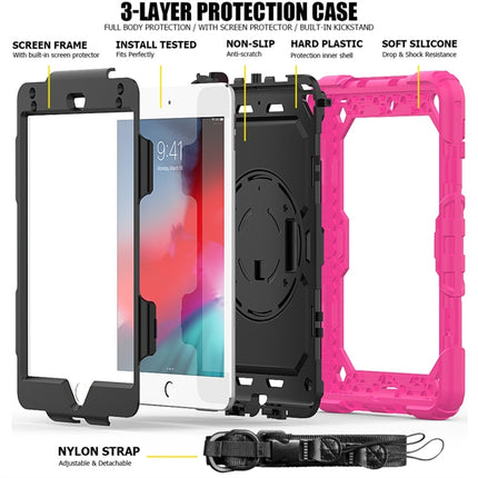 Shockproof Colorful Silica Gel + PC Protective Case for iPad Mini 2019 / Mini 4, with Holder & Shoulder Strap & Hand Strap & Pen Slot, For iPad Mini 2019 / Mini 4