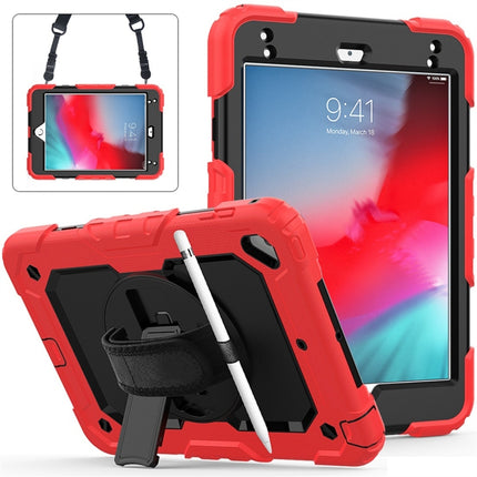Stoßfeste, farbenfrohe Schutzhülle aus Kieselgel und PC für iPad Mini 2019/Mini 4, mit Halterung &amp; Schultergurt &amp; Handschlaufe &amp; Stiftschlitz, für iPad Mini 2019/Mini 4