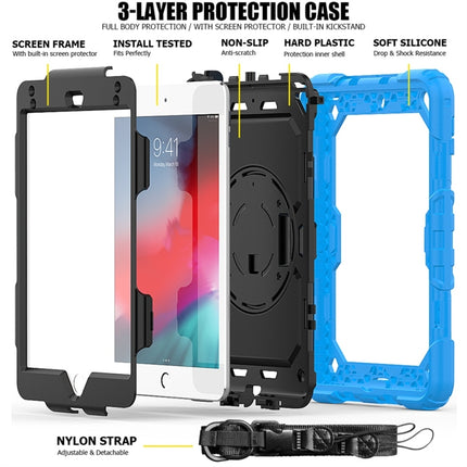 Funda protectora de gel de sílice y PC a prueba de golpes para iPad Mini 2019/Mini 4, con soporte, correa para el hombro, correa para la mano y ranura para bolígrafo, para iPad Mini 2019/Mini 4