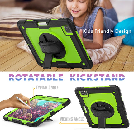 For iPad Pro 11 inch (2018) / Pro 11 inch (2020) Shockproof Black Silica Gel + Colorful PC Protective Tablet Case with Holder & Shoulder Strap & Hand Strap & Pen Slot, iPad Pro 11 inch (2018)