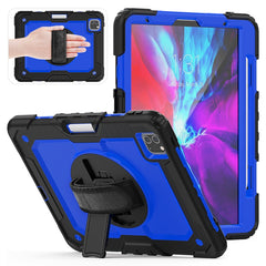 For iPad Pro 11 inch (2018) / Pro 11 inch (2020) Shockproof Black Silica Gel + Colorful PC Protective Tablet Case with Holder & Shoulder Strap & Hand Strap & Pen Slot, iPad Pro 11 inch (2018)