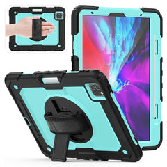 For iPad Pro 11 inch (2018) / Pro 11 inch (2020) Shockproof Black Silica Gel + Colorful PC Protective Tablet Case with Holder & Shoulder Strap & Hand Strap & Pen Slot, iPad Pro 11 inch (2018)