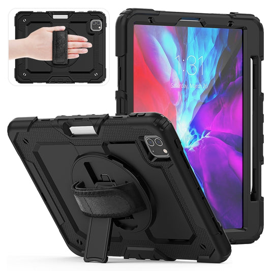 For iPad Pro 11 inch (2018) / Pro 11 inch (2020) Shockproof Colorful Silica Gel + PC Protective Tablet Case with Holder & Shoulder Strap & Hand Strap & Pen Slot, For iPad Pro 11 inch (2018)