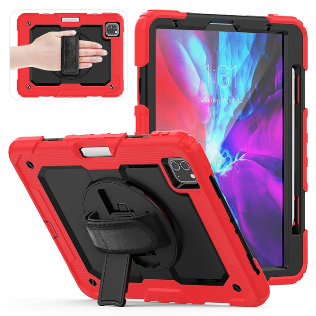 Para iPad Pro de 11 pulgadas (2018) / Pro de 11 pulgadas (2020) Funda protectora de gel de sílice + PC a prueba de golpes con soporte, correa para el hombro, correa para la mano y ranura para bolígrafo, para iPad Pro de 11 pulgadas (2018)