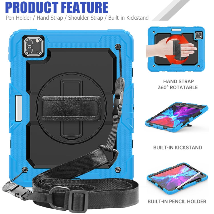 For iPad Pro 11 inch (2018) / Pro 11 inch (2020) Shockproof Colorful Silica Gel + PC Protective Tablet Case with Holder & Shoulder Strap & Hand Strap & Pen Slot, For iPad Pro 11 inch (2018)
