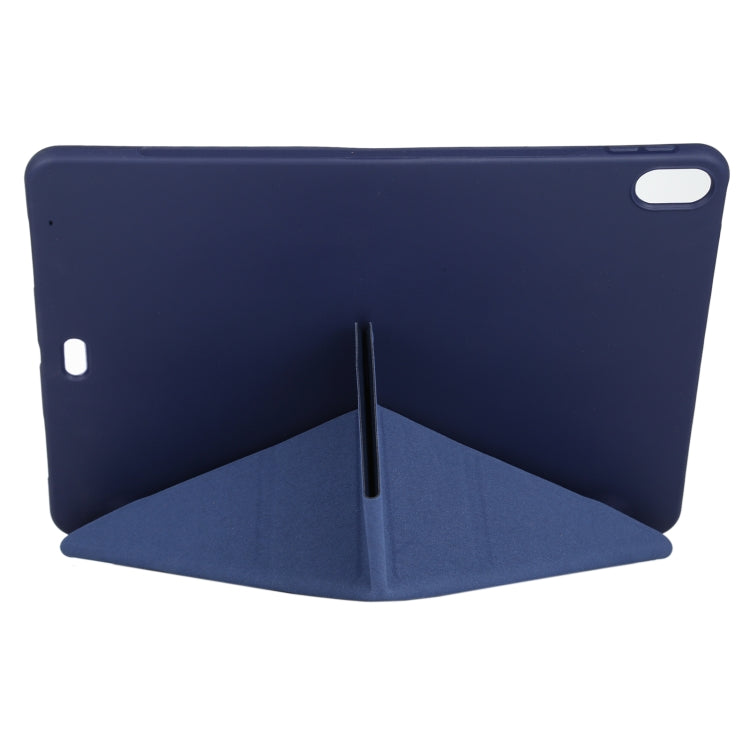 Funda de cuero con textura de mijo y silicona de cobertura total con soporte plegable múltiple para iPad Air (2020) de 10,9 pulgadas, para iPad Air (2020) de 10,9 pulgadas