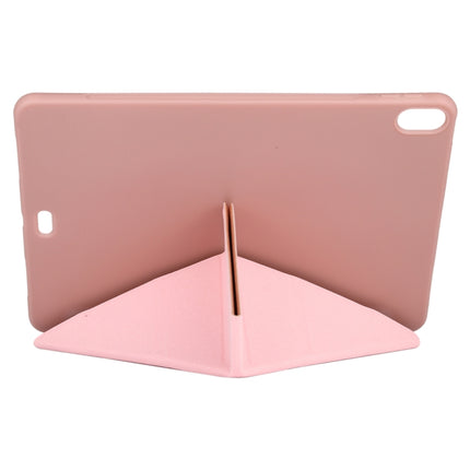 Funda de cuero con textura de mijo y silicona de cobertura total con soporte plegable múltiple para iPad Air (2020) de 10,9 pulgadas, para iPad Air (2020) de 10,9 pulgadas