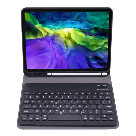 A11B Bluetooth 3.0 Ultradünne, abnehmbare Bluetooth-Tastatur aus ABS, Leder-Tablet-Hülle mit Halter und Stiftschlitz für iPad Pro 11 Zoll 2021, für iPad Pro 11 Zoll (2021)