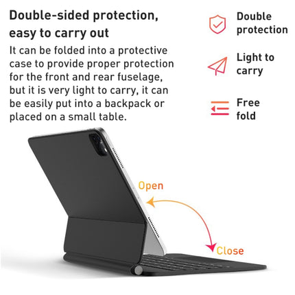 T89 Magic Suspended Bluetooth-Tastatur-Lederhülle für iPad Pro 11 2022 / 2021 / 2020 / 2018, für iPad Pro 12.9 2022 / 2021 / 2020 / 2018