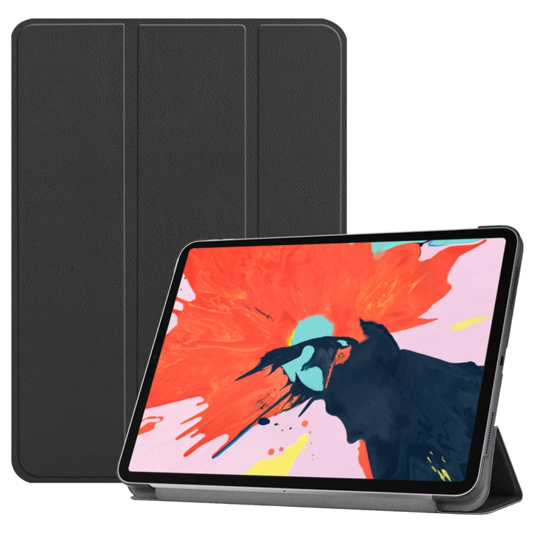Custer Texture Horizontal Flip PU-Lederhülle für iPad Air 13 2024 / iPad Pro 12,9 Zoll (2018), mit dreifach klappbarer Halterung und Schlaf-/Weckfunktion, für iPad Air 13 2024 / iPad Pro 12,9 Zoll (2018)