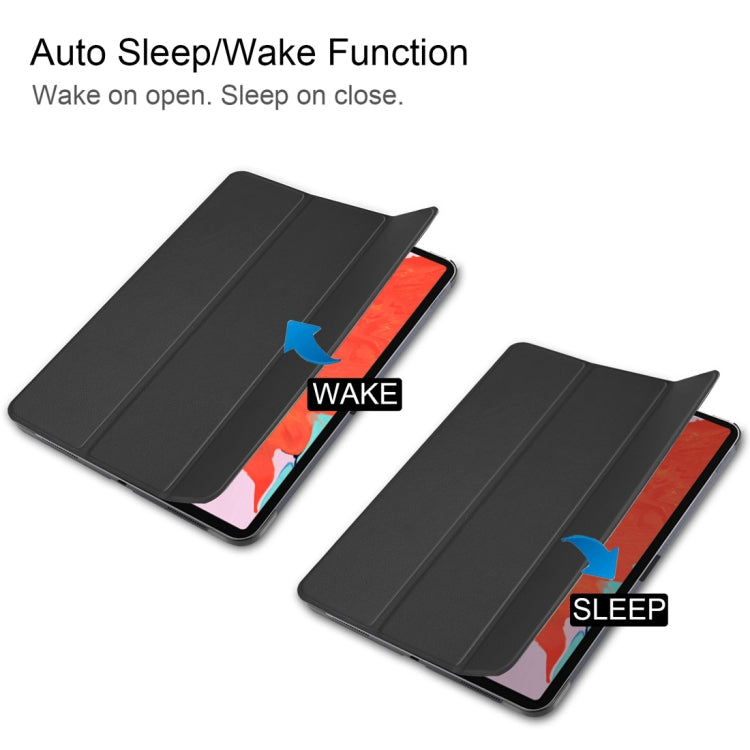 Custer Texture Horizontal Flip PU-Lederhülle für iPad Air 13 2024 / iPad Pro 12,9 Zoll (2018), mit dreifach klappbarer Halterung und Schlaf-/Weckfunktion, für iPad Air 13 2024 / iPad Pro 12,9 Zoll (2018)