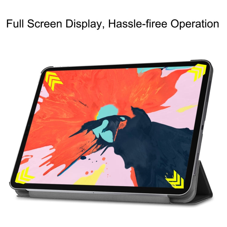 Custer Texture Horizontal Flip PU-Lederhülle für iPad Air 13 2024 / iPad Pro 12,9 Zoll (2018), mit dreifach klappbarer Halterung und Schlaf-/Weckfunktion, für iPad Air 13 2024 / iPad Pro 12,9 Zoll (2018)