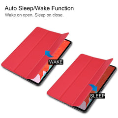 Custer Texture Horizontal Flip PU-Lederhülle für iPad Air 13 2024 / iPad Pro 12,9 Zoll (2018), mit dreifach klappbarer Halterung und Schlaf-/Weckfunktion, für iPad Air 13 2024 / iPad Pro 12,9 Zoll (2018)