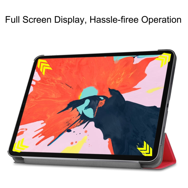 Custer Texture Horizontal Flip PU-Lederhülle für iPad Air 13 2024 / iPad Pro 12,9 Zoll (2018), mit dreifach klappbarer Halterung und Schlaf-/Weckfunktion, für iPad Air 13 2024 / iPad Pro 12,9 Zoll (2018)