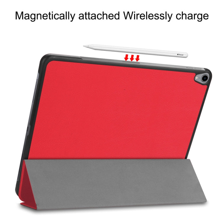 Custer Texture Horizontal Flip PU-Lederhülle für iPad Air 13 2024 / iPad Pro 12,9 Zoll (2018), mit dreifach klappbarer Halterung und Schlaf-/Weckfunktion, für iPad Air 13 2024 / iPad Pro 12,9 Zoll (2018)