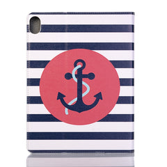 Ship Anchor Pattern Horizontal Flip Leather Case for iPad Air 11 2024 / iPad Pro 11 inch (2018),with Card Slots & Holder & Wallet & Photo Frame & Pen slot, For iPad Air 11 2024 / iPad Pro 11 inch (2018)