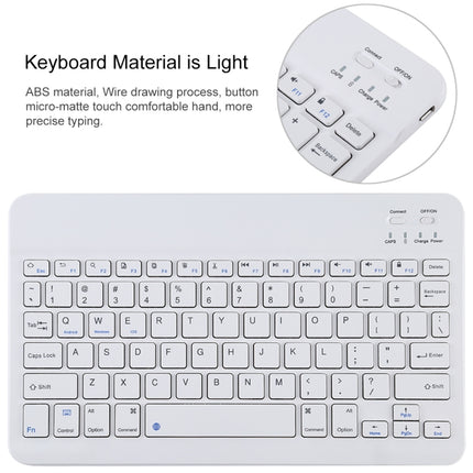 TG11B Detachable Bluetooth White Keyboard + Microfiber Leather Tablet Case for iPad Pro 11 inch (2020), with Pen Slot & Holder, White Keyboard