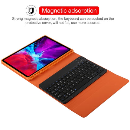 TG11B Detachable Bluetooth Black Keyboard + Microfiber Leather Tablet Case for iPad Pro 11 inch (2020), with Pen Slot & Holder, Black Keyboard