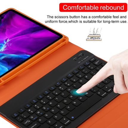 TG11B Detachable Bluetooth Black Keyboard + Microfiber Leather Tablet Case for iPad Pro 11 inch (2020), with Pen Slot & Holder, Black Keyboard