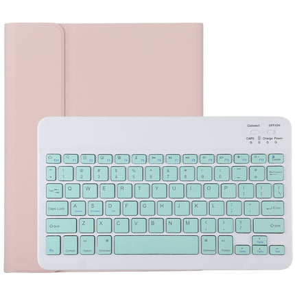 TG11B Detachable Bluetooth Green Keyboard + Microfiber Leather Tablet Case for iPad Pro 11 inch (2020), with Pen Slot & Holder, Green Keyboard