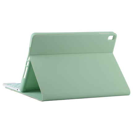 TG11B Detachable Bluetooth Green Keyboard + Microfiber Leather Tablet Case for iPad Pro 11 inch (2020), with Pen Slot & Holder, Green Keyboard