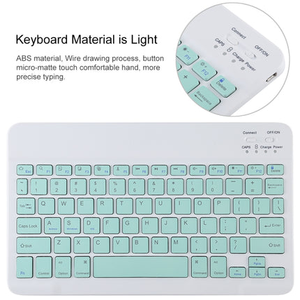 TG11B Detachable Bluetooth Green Keyboard + Microfiber Leather Tablet Case for iPad Pro 11 inch (2020), with Pen Slot & Holder, Green Keyboard