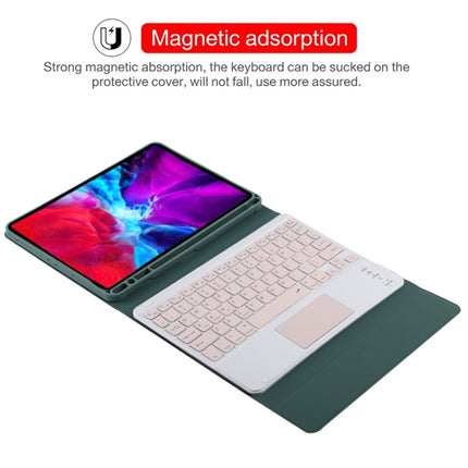 TG11BC Detachable Bluetooth Pink Keyboard Microfiber Leather Tablet Case for iPad Pro 11 inch (2020), with Touchpad & Pen Slot & Holder, Pink Keyboard